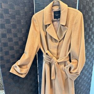 Talbots Camel Belted Trench Coat